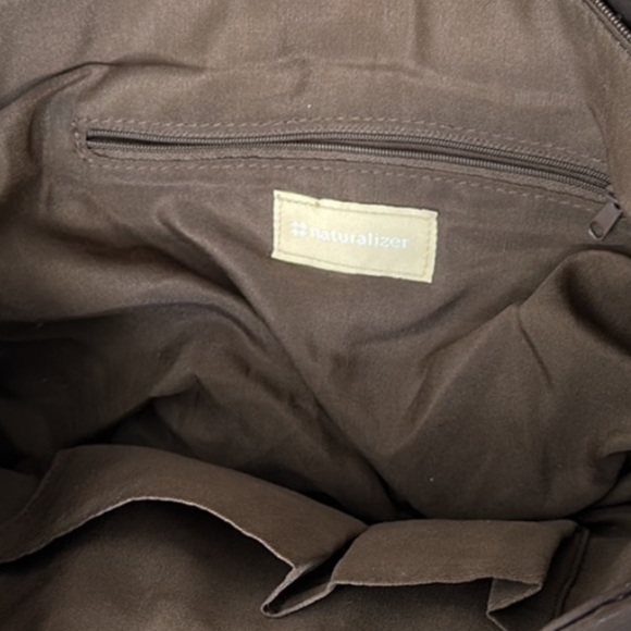 ANTHRO Lucky Penny Ruffle Bag NATURALIZER Tote Boho Purse Vintage Vegan Kawaii x - Picture 3 of 10